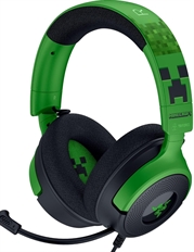 Razer Kraken V4 X  - Headset, Circumaurales, Cableado, USB-C, USB-A, 20Hz-20KHz, Edición Minecraft
