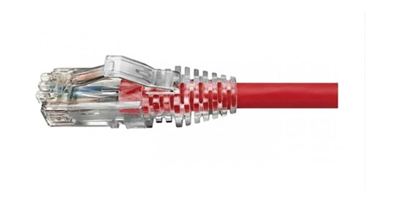 Red-Cat6 Ethernet Patch Cord Cable 3ft-Front View