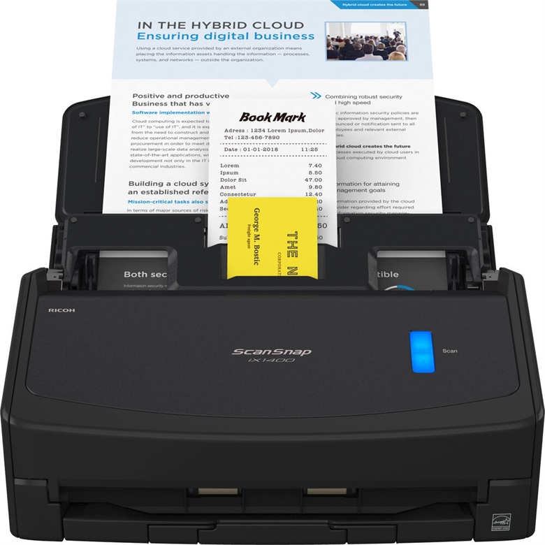 Ricoh - iX1400 40PPM 600DPI 50SHT FRONT With Scan Paper Receipt Card VIEW