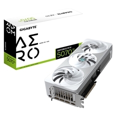 GIGABYTE GeForce RTX 5070 Ti AERO OC - Tarjeta de Video, 16GB GDDR7, 256 bit, 2452MHz, 8960 Núcleos Cuda, 1x HDMI, 3x DisplayPort, OpenGL 4.6
