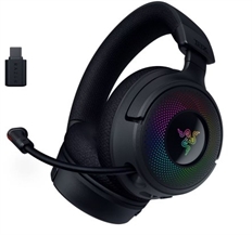 Razer Kraken V4  - Headset, Wireless, Bluetooth, USB Cable, Tri-Mode, 40mm, THX Spatial Audio, Chroma RGB, Black