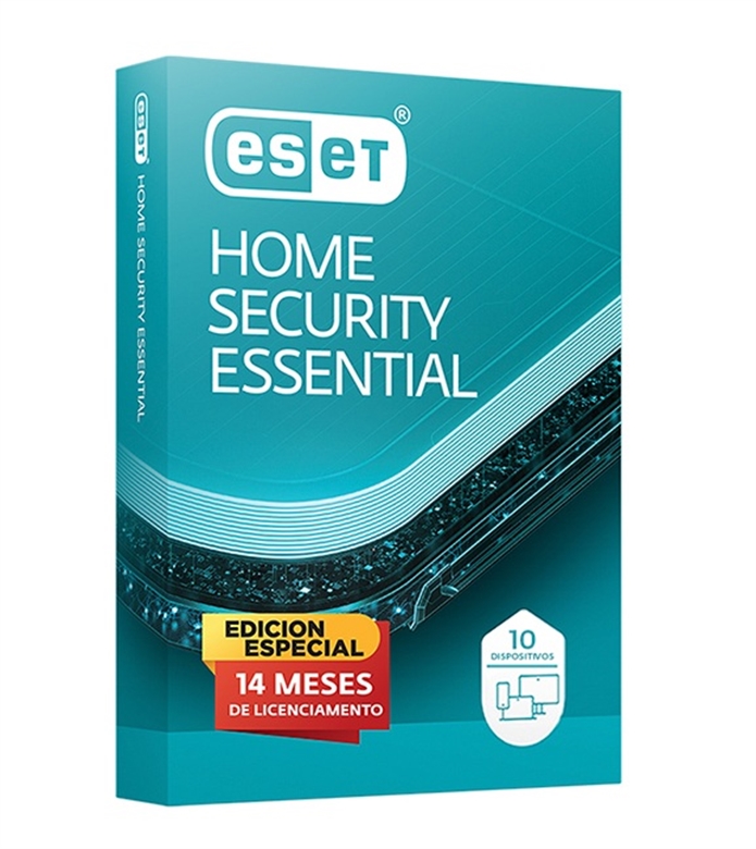 S11030214 ESET HOME Security Essential Antivirus 10 Dispositivos 14 Meses-Vista Frontal de Caja Digital