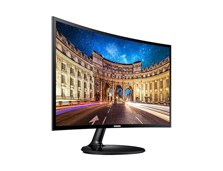 Samsung LC24F390FHLXZP Full HD 60Hz 24inch Curved Monitor Isometric Right View