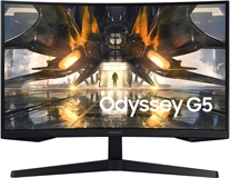 Samsung Odyssey G5 27'' - Monitor Gaming Curvo, 1000R, 27", Quad HD 2560 x 1440p, VA, 16:9, Tiempo de Refresco 144Hz, DisplayPort, HDMI, Negro