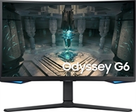 Samsung Odyssey G6 - Monitor Gaming, Curvo 1000R, 27", QHD 2560 x 1440, 16:9, Tiempo de Refresco 240Hz, HDMI, DisplayPort, Negro