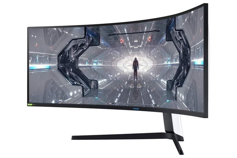 Samsung Odyssey G9 UW Dual Quad HD 240Hz 49inch Curved Monitor Front Left View