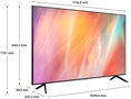 Samsung Serie AU7000 60" 4K Smart TV Dimensions