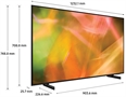 Samsung Serie AU8000 - Smart TV 55" dimensions view