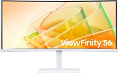 Samsung ViewFinity S6 S65TC - Monitor Curvo, 1000R, 34", Ultra-WQHD 3440 x 1440p, VA LED, 21:9, Frecuencia 100Hz, HDR10, HDMI, DisplayPort, Thunderbolt 4, Hub USB, Blanco Cálido