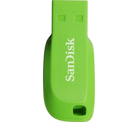 SanDisk Cruzer Blade 16 GB Verde Vista Frontal