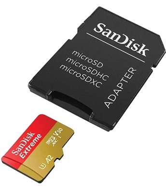 Sandisk Extreme 256GB Adapter View