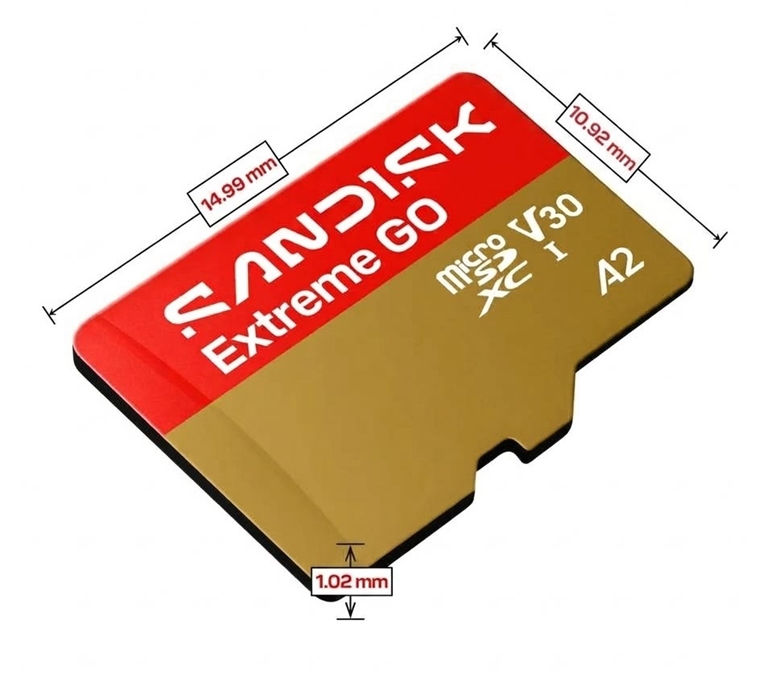 SanDisk Extreme GO 64GB microSDXC Memory Card-diagoanl View