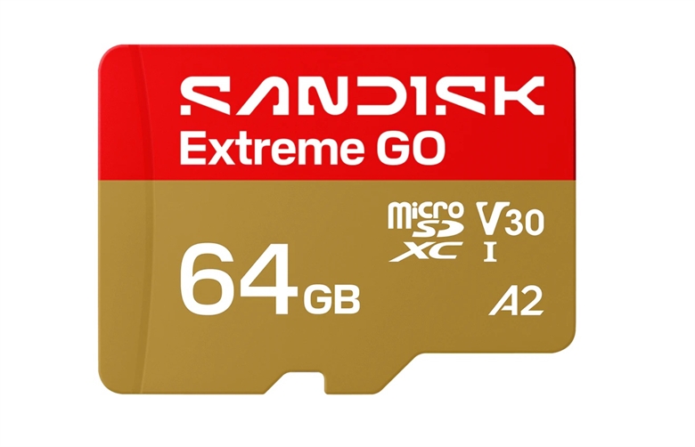 SanDisk Extreme GO 64GB microSDXC Memory Card-Front View
