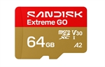 SanDisk Extreme GO - MicroSD, 64GB, U3 V30 A2