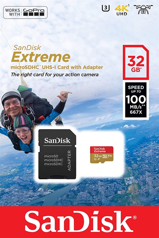SanDisk Extreme Micro SD 32GB Box