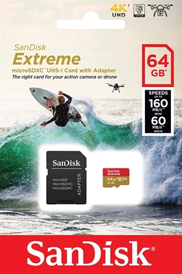 SanDisk Extreme Micro SD 64GB Package View