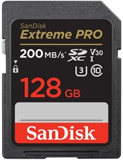 SanDisk Extreme Pro - SD Card, 128GB, Class 10