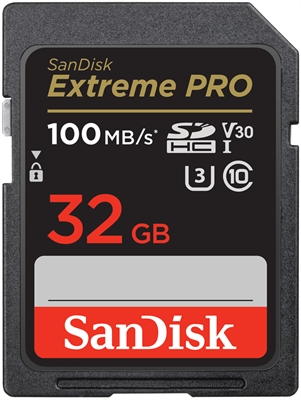 SanDisk Extreme Pro front view 32gb