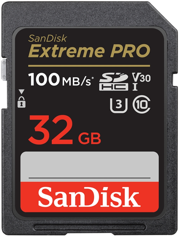 SanDisk Extreme Pro front view 32gb
