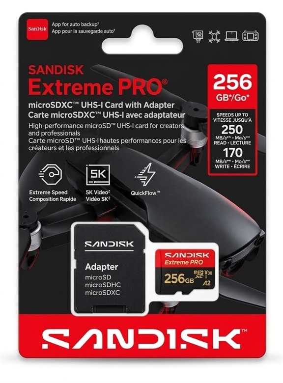SanDisk-Extreme-PRO-microSDXC-Memory-Card-256GB-Box View