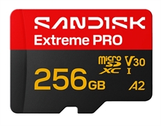 SanDisk Extreme PRO  - MicroSDXC, 256GB, UHS-I, U3, V30, A2