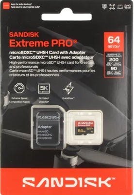 SanDisk-Extreme-PRO-microSDXC-Memory-Card-64GB-Box View