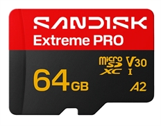SanDisk Extreme PRO  -Memoria MicroSDXC, 64GB, UHS-I, U3, V30, A2
