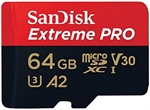 SanDisk Extreme PRO - Memoria Micro SD, 64GB, Clase 10, A2