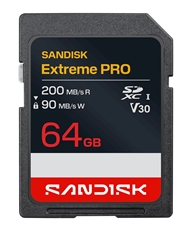 SanDisk Extreme PRO  - Tarjeta  SDXC, 64GB, UHS-I, U3, V30, Class 10