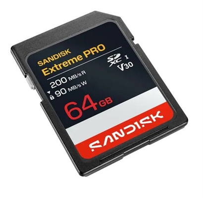 SanDisk Extreme PRO SDXC 64GB Card-lateral View