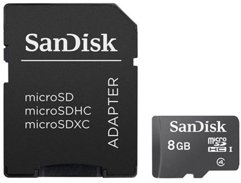 SanDisk MicroSDHC MicroSD 8GB Adapter