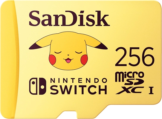 SanDisk Nintendo Switch - Pokemon sdsqxao-256g-gn6zk front view