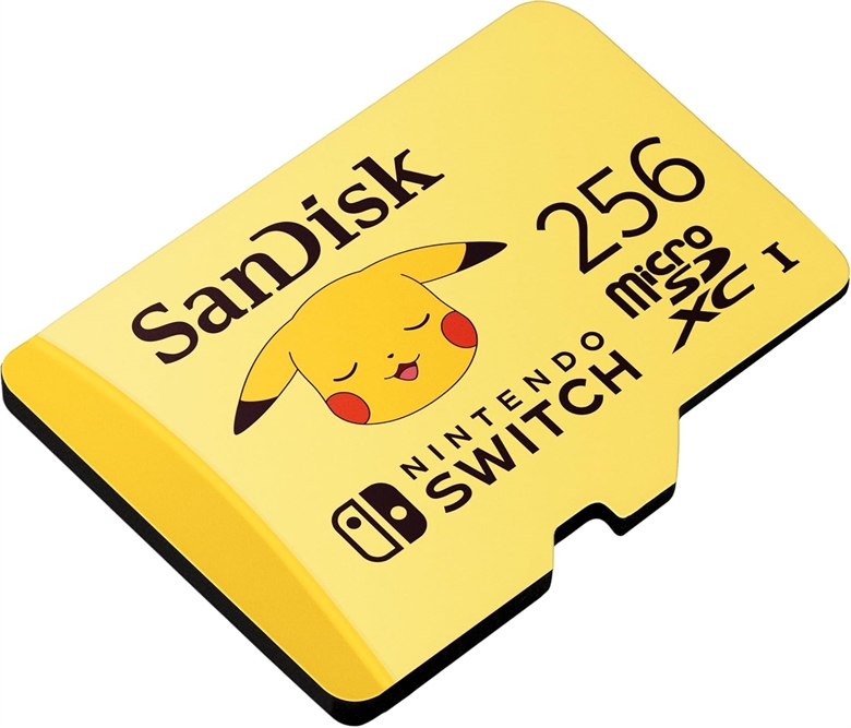 SanDisk Nintendo Switch - Pokemon sdsqxao-256g-gn6zk side view