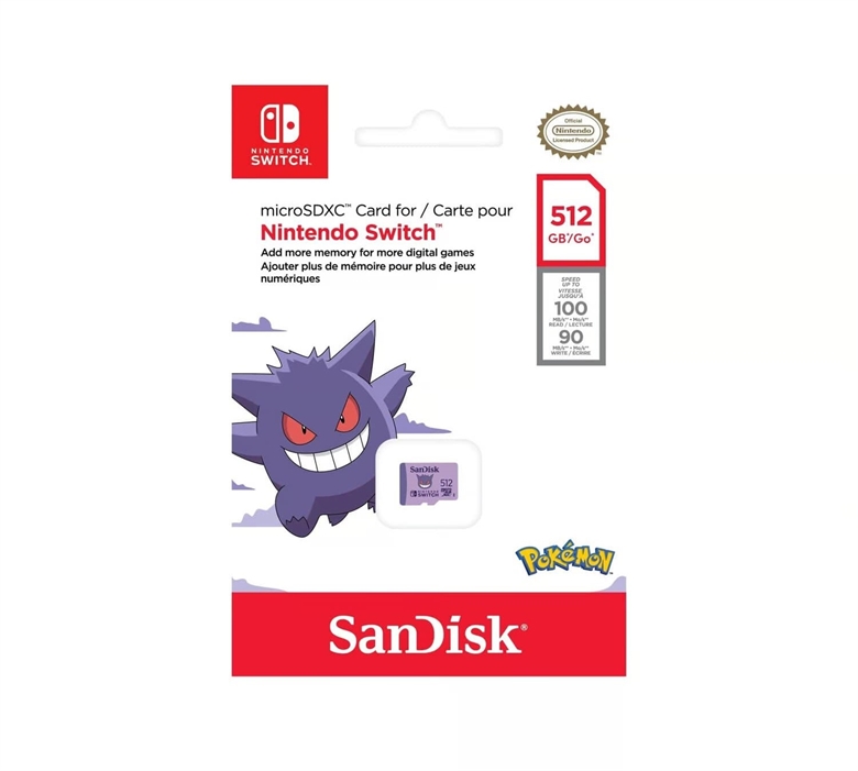 SanDisk Nintendo Switch - Pokemon sdsqxao-512g-gn6zk box view