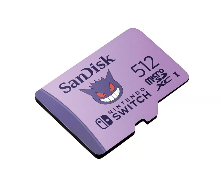 SanDisk Nintendo Switch - Pokemon sdsqxao-512g-gn6zk side view