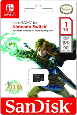 SanDisk Nintendo Switch sdsqxao-1t00-gn6zn box view