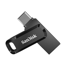 SanDisk Ultra Dual Go - USB Flash Drive, 128GB, USB 3.2 Gen 1, Type-A/Type-C, Black
