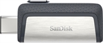 SanDisk Ultra Dual  - Unidad Flash USB, 64 GB, USB 3.1 Gen 1, Tipo-A/Tipo-C, Negro/Plata