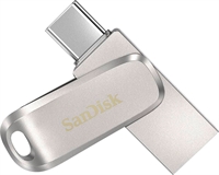 SanDisk Ultra Dual Luxe  - Unidad Flash USB, 512GB, USB 3.2 Gen 1, Tipo-A, Tipo-C, Plateado