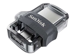 SanDisk Ultra Dual m3.0  - Unidad Flash USB, 16 GB, USB 3.0, Tipo-A/Micro USB, Negro