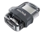 SanDisk Ultra Dual m3.0  - USB Flash Drive, 64 GB, USB 3.0, Type-A/Micro USB, Black