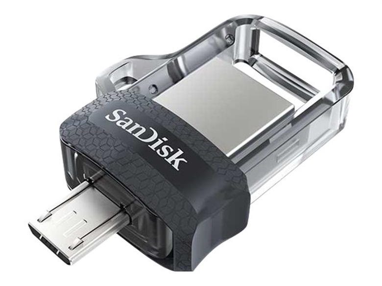 SanDisk Ultra Dual m3.0 64 GB Isometric Micro View