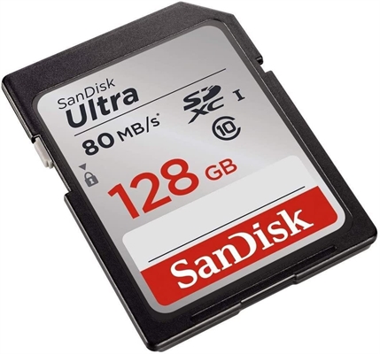 SanDisk Ultra SD 128GB Isometric Left View