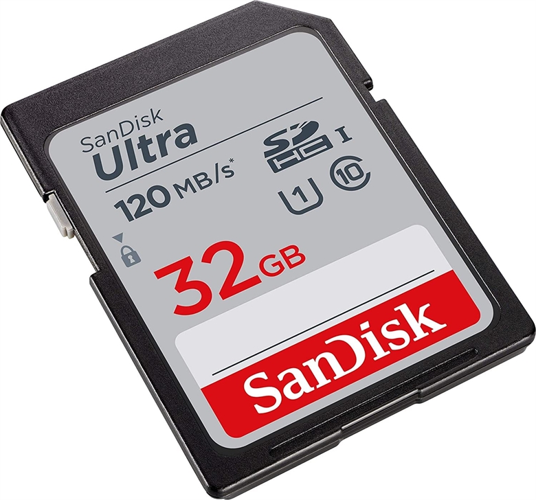 SanDisk Ultra SD 32GB Vista Izquierda