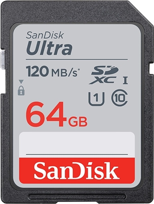SanDisk Ultra SD 64GB Front View