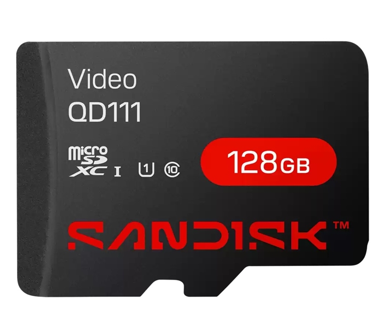 SanDisk Video 128GB microSDXC Memory Card-Front View