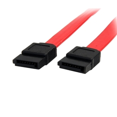 StarTech.com SATA18 - SATA Cable, SATA to SATA, 7 Pin, 45cm, Red