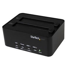 StarTech.com SATDOCK2REU3 - 2.5" or 3.5" HDD/SSD Hard Drive Docking Station, SATA III & Power Combo to USB 3.0, 4TB