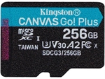 Kingston Canvas Go - Memoria MicroSD, 256GB, Clase 10, A2