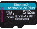 Kingston Canvas Go  - MicroSD, 512GB, Class 10, A2